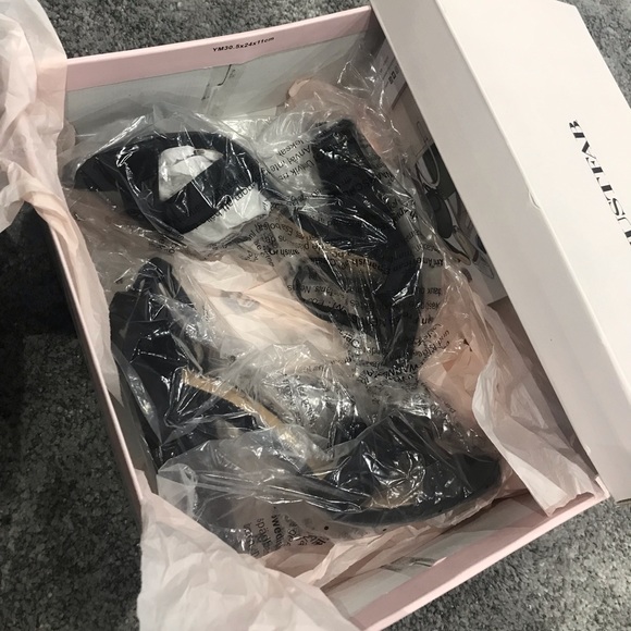 Black Strappy Heels - Picture 4 of 4